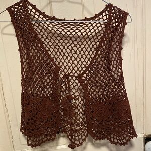 Croquet Vest With Flowers